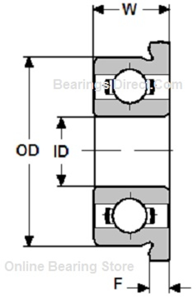 SSMF105-2RS bearing drawing