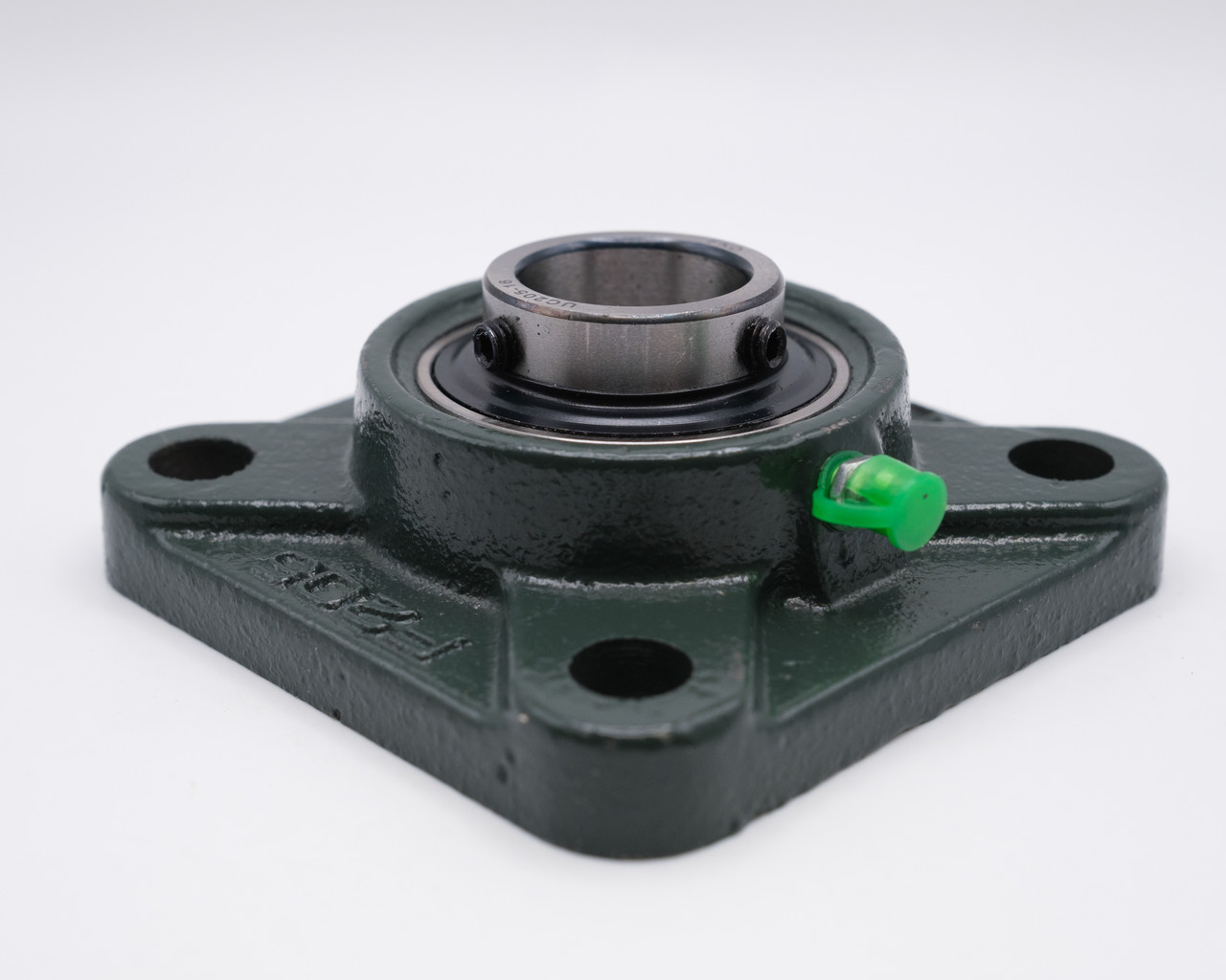 UCF214 4-Bolt Square Flange Cast Iron Unit 70mm Bore Angled View