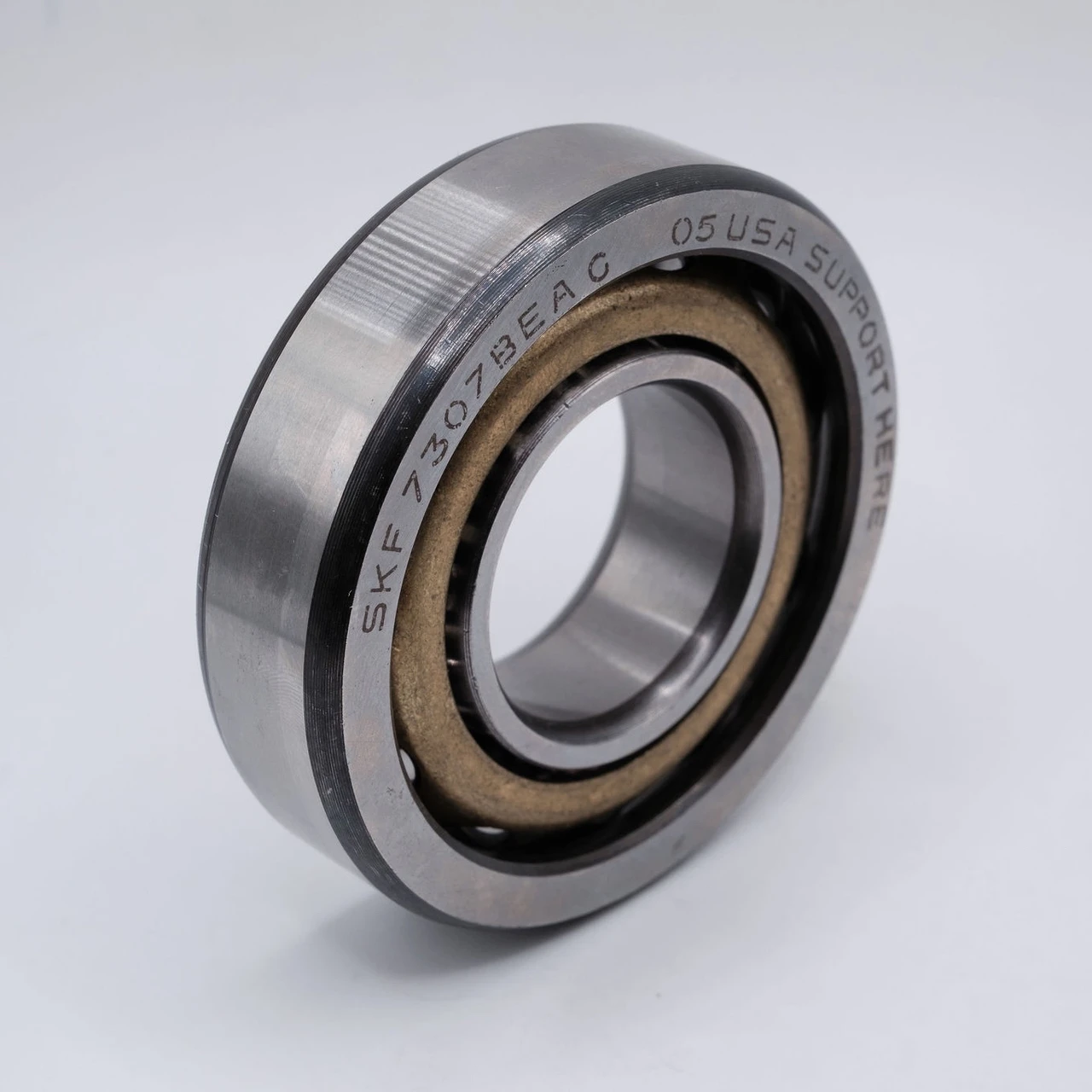 7208BEAG Angular Ball Bearing 40x80x18mm Left Angled View