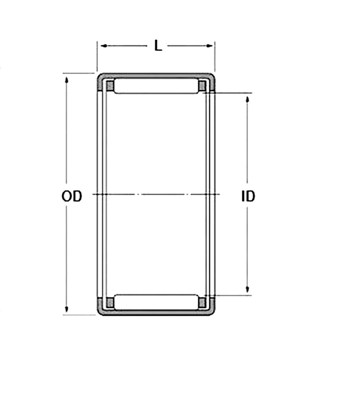 HK0810 bearing drawing