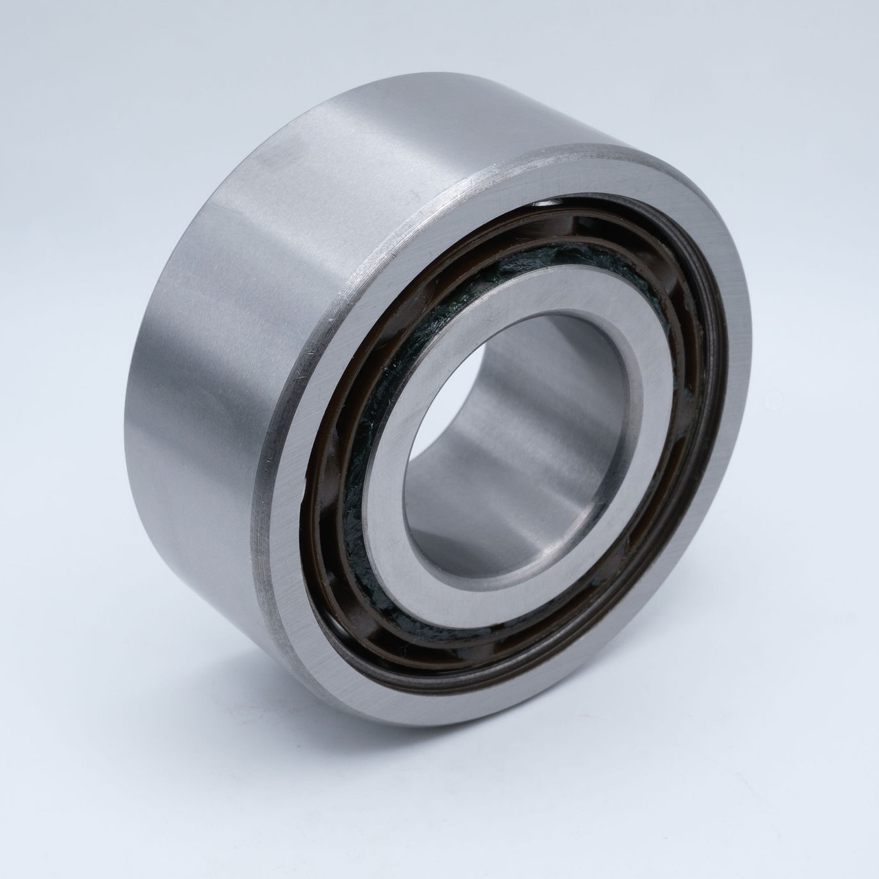 5203 Double Row Ball Bearing 17x40x17.5 Open Angled View