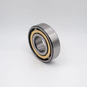 NU207E Cylindrical Roller Bearing Steel Cage 35x72x17 Angled View