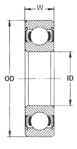 S6207-2RS bearing drawing