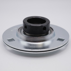SAPF205-14 Press Steel 3 Bolt Flange Locking Collar Bearing Shaft Size 7/8 Side View