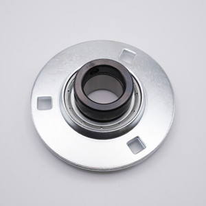 SAPF205-14 Press Steel 3 Bolt Flange Locking Collar Bearing Shaft Size 7/8 Front View