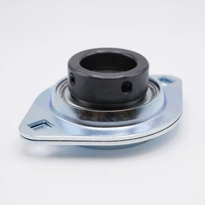 SAPFL202-10 Pressed Steel 2 Bolt Flange Locking Collar Ball Bearing Shaft Size 5/8" Side View