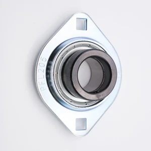 SAPFL205-14 Pressed Steel 2 Bolt Flange Locking Collar Ball Bearing Shaft Size 7/8" Top View