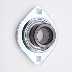 SAPFL205-16 Pressed Steel 2 Bolt Flange Locking Collar Ball Bearing Shaft Size 1" Top View