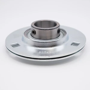 SBPF205-15 Press Steel 3 Bolt Flange Set Screw Bearing Shaft Size 15/16 Side View