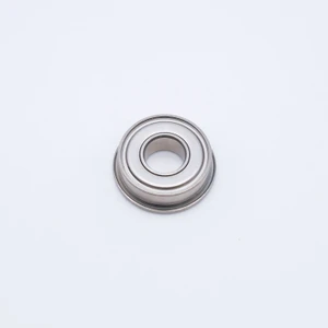 SFR166-ZZ Stainless Steel Flange Mini Ball Bearing 3/16x3/8x1/8 Top View