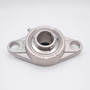 SUCSFL207-20 Stainless Steel 2 Bolt Oval Flange Unit 1-1/4" Top View