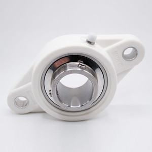 SUCVFL201-8 Plastic Oval 2 Bolt Flange 1/2" Front View