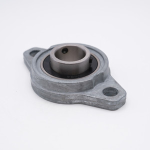KFL002-2RS Mini Zinc Flange Set Screw Block Bearing 15mm Bore Side View