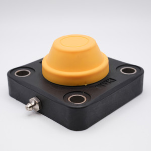 WP-SSBF204+CC Waterproof Thermoplastic 4-Bolt Square Flange Block Angled View