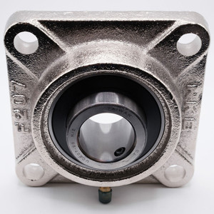 UCKF207-20 Nickel Plated 4-Bolt Flange Unit Bearing 1-1/4" Bore Front view