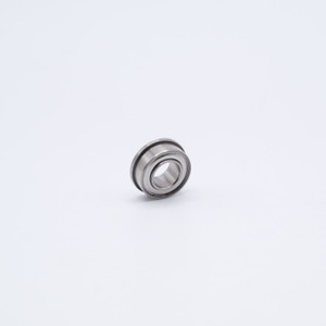 SFR3-ZZEE Stainless Steel Flanged Miniature Ball Bearing 3/16x1/2x7/32 Left Angled View