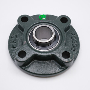 UCFC215-48 Round Flange Housing 4 Bolt w/ Set Screw Ball Bearing Shaft Size 3" Top View