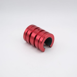 SWPOP24 Open PTFE Lined Plain Linear Bearing 1-1/2x2-3/8x3 Left Angled View