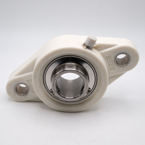 SUCVFL205-16 Two Bolt Thermoplastic Flange Block Ball Bearing 1" Bore Front View