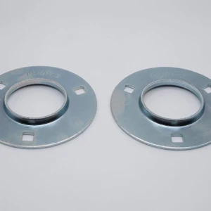 62MS 3-Bolt Pressed Steel Circle Flange Housing 62mm Side by Side View