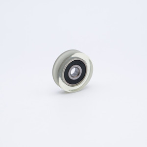PU60624-6 Polyurethane Coated Bearing Wheel 6x24x6mm Left Angled View