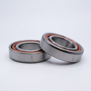 7306CTDULP4 Duplex Precision 15* Angular Ball Bearing 30x72x19mm Angled Side View
