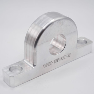 TBP64x20 2-Bolt Fixed Aluminum Pillow Block Housing Left Angled View