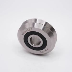 RM3-2RS V-Groove Ball Bearing 12x45.72x15.88mm Sealed Front View