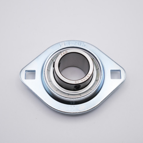 SBPFL205 Pressed Steel 2 Bolt Flange Set Screw Ball Bearing Shaft