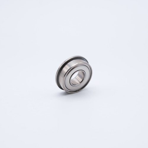 SFR2-ZZ Stainless Steel Flanged Miniature Ball Bearing 1/8x3/8x5/32 Angled View