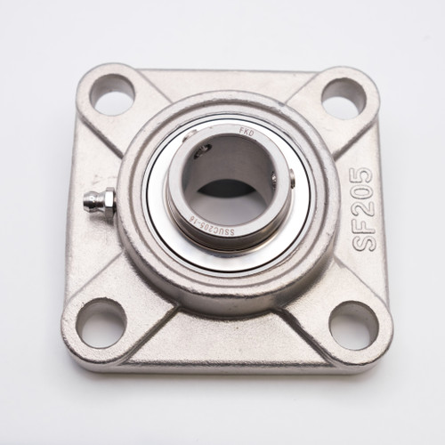 SUCSF207-20 Stainless Steel 4 Bolt Flange Block 1-1/4 Bore Top View