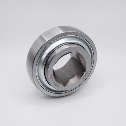 W208PPB6 Square Bore Ball Bearing 1" Bore Left Angled View