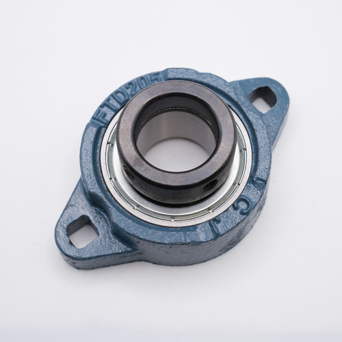 SAFTD206-20 Bore Oval Ductile Flange Bearing 1-1/4 Bore Top View