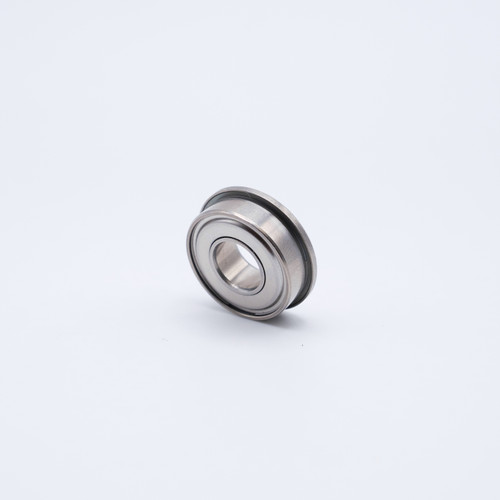 SFR188-ZZ Stainless Flanged Mini Ball Bearing 1/4x1/2x3/16 Angled View