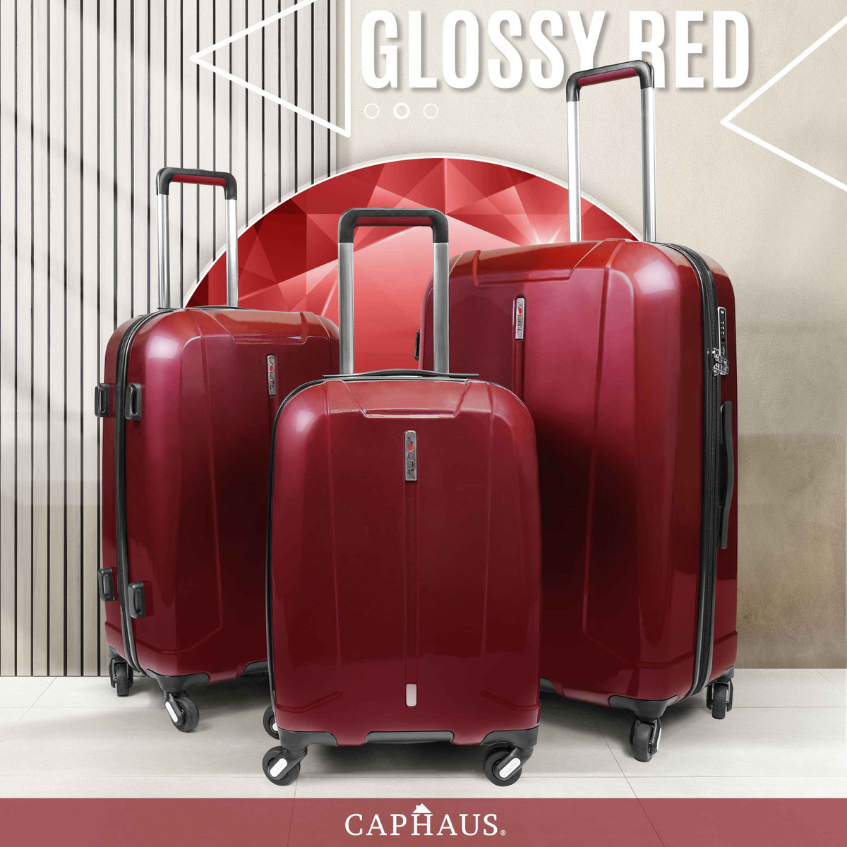 CAPHAUS Hardside Expandable Luggage with Spinner Wheels, 3-Piece Set Hardshell Suitcase, Lightweight Durable Luggage Sets (22/26/29), Airline Approved Size, Ideal For Traveling