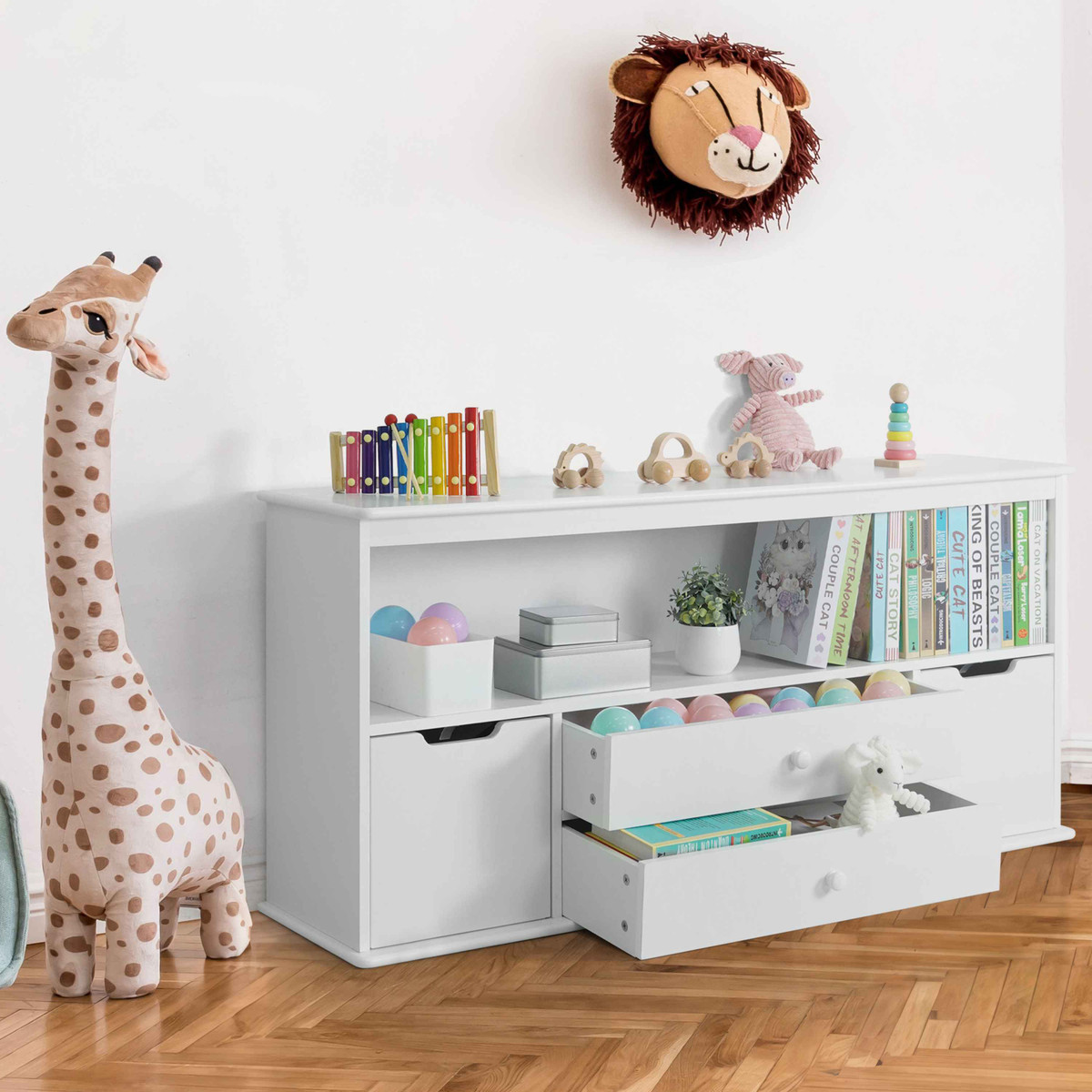 Toy Storage Organizer with 4 Drawers