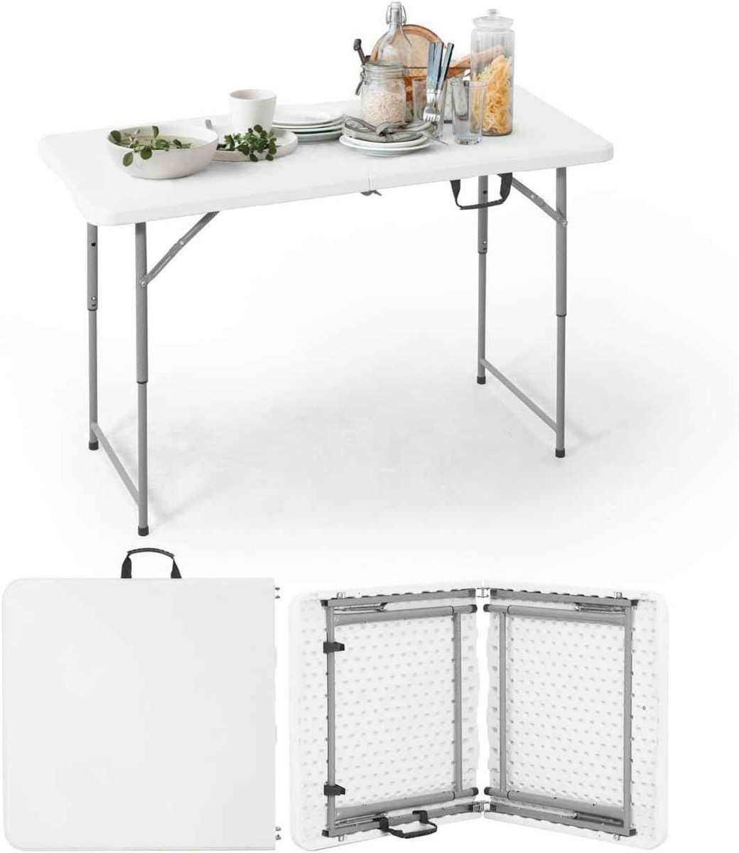 Heavy Duty Portable Fold Up Table w/ Carrying Handle, 3 Sizes