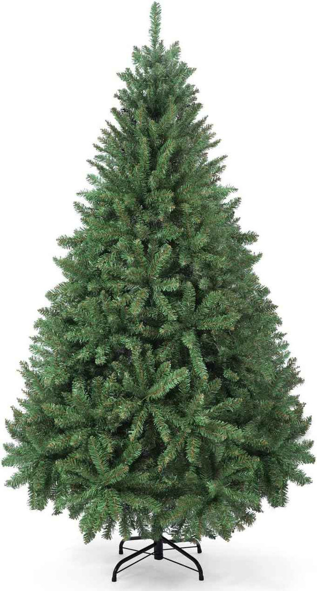 Pre-Hinged Dunhill Fir Full Artificial Green Christmas Tree w/ Branch Tips, 3 Sizes