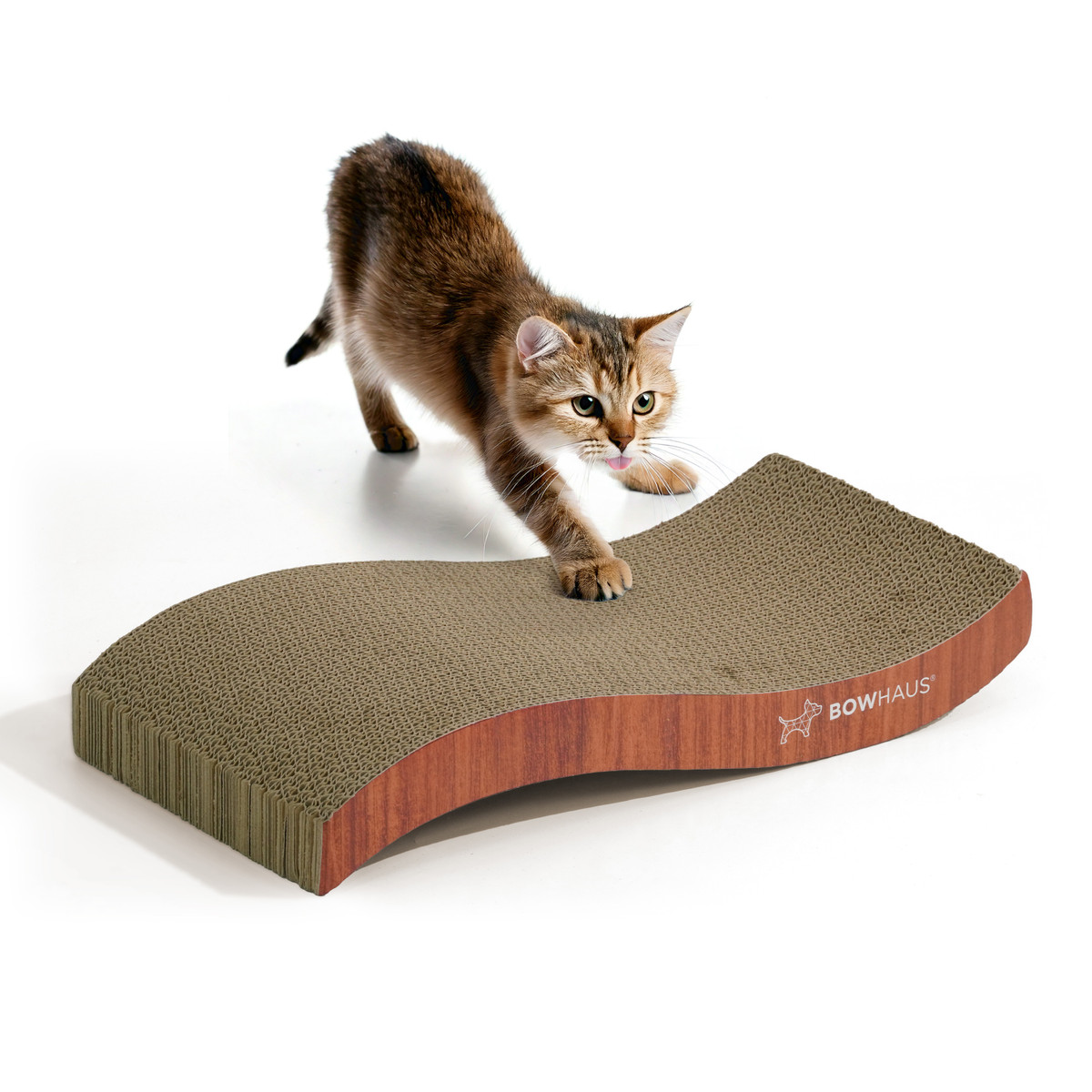 CAPHAUS Cat Scratcher Lounger, Reversible Scratcher, Durable & Long-Lasting, Large Cat Scratching Pad, Cat Scratching Board, Scratch Pad for Indoor Cats, Curved, Brown CAPHAUS Cat Scratcher Lounger, Reversible Scratcher, Durable & Long-Lasting, Large Cat Scratching Pad, Cat Scratching Board, Scratch Pad for Indoor Cats, Curved, Brown
