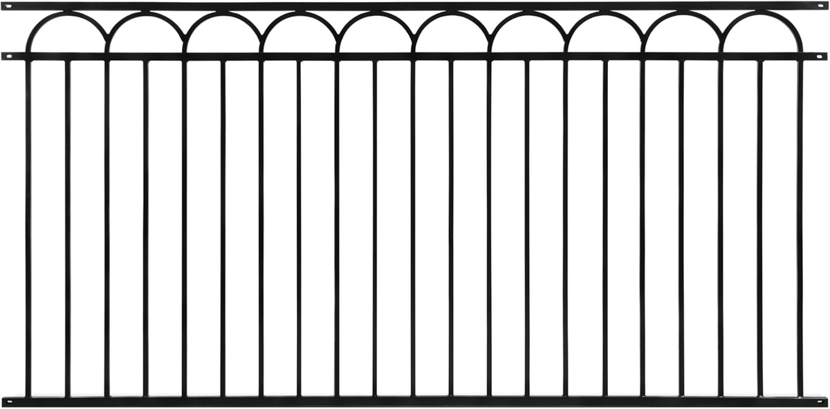 4FT Height X 8FT Width Heavy Duty Arc Fence Barrier Panel, Multiple Options