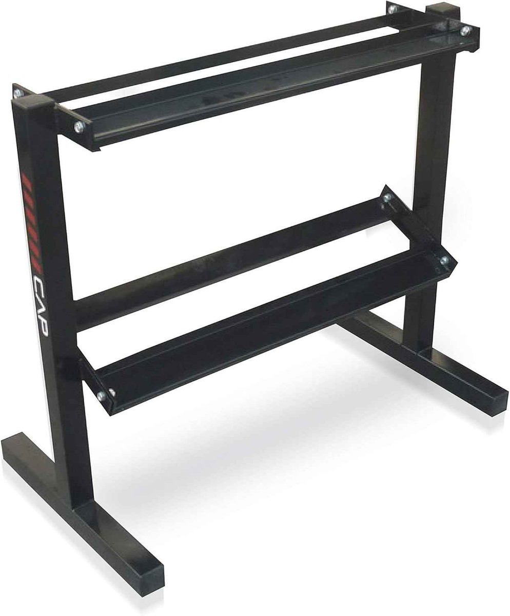 30" 2-Tier Black Dumbbell Rack