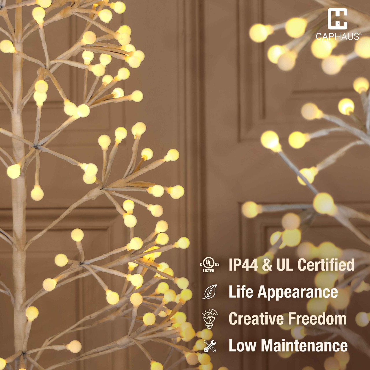 4/6/ 8 FT White Firework Twinkling Lighted Tree