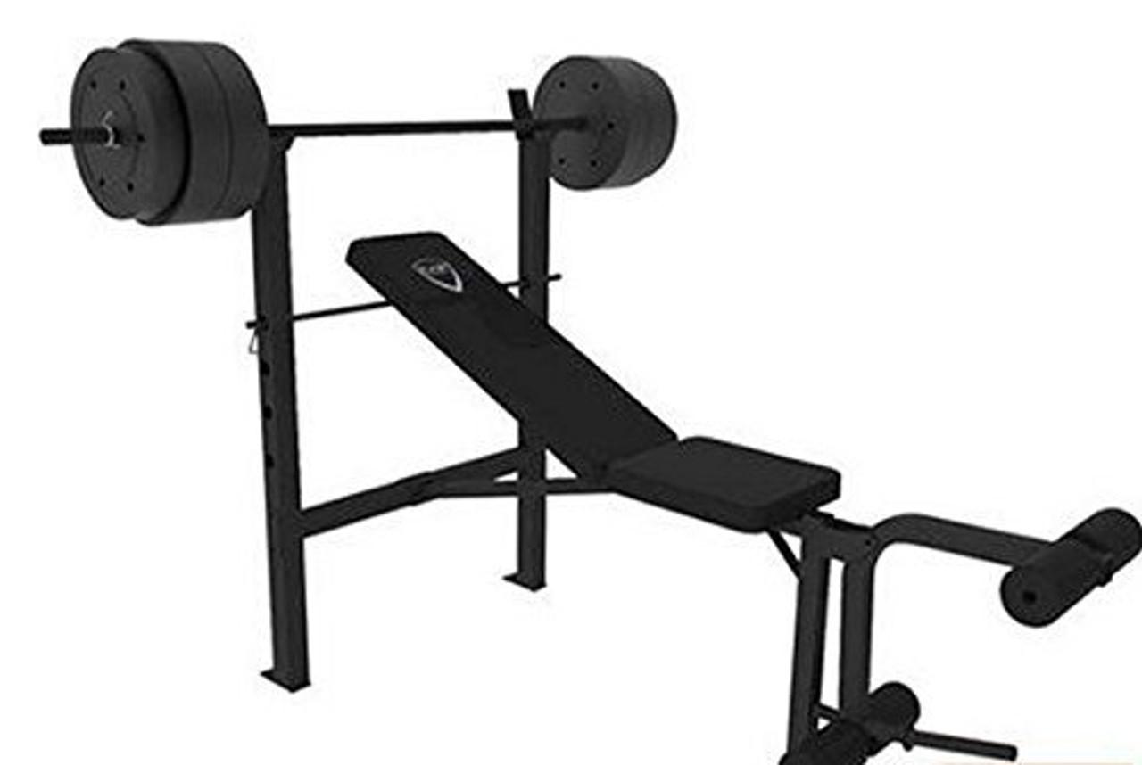 Cap Strength Bench With 100 Lb Weight Set Fms Cs100p