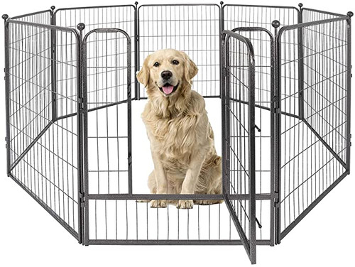 40 Inch Height Metal Foldable Heavy-Duty Pet Dog Playpen with Door 40 Inch Height Metal Foldable Heavy-Duty Pet Dog Playpen with Door