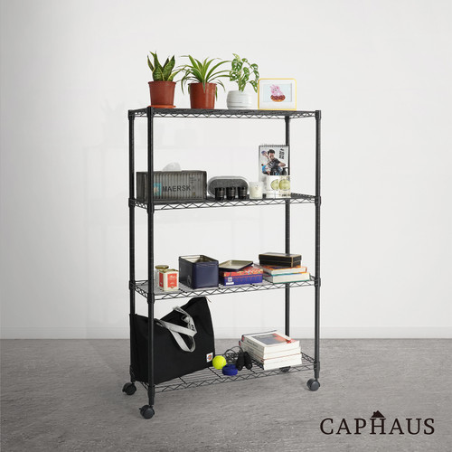 Wire Shelving Unit, Adjustable Height Wire Rack Shelving, with Wheels, 4-Tier/5-Tier Wire Shelving Unit, Adjustable Height Wire Rack Shelving, with Wheels, 4-Tier/5-Tier