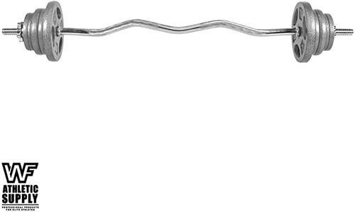 CAP Barbell 60LB Adjustable Barbell Weight Set with 47-Inch Threaded Chrome Knurled EZ Curl, Strength Training for Home Gym Weight Lifting, Gray Grip Plate Sets