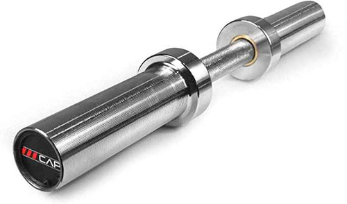 CAP Barbell 20-Inch Chrome Olympic Dumbbell Handle, Compatible with Olympic Plates, Heavy Duty Dumbbell Handle for Strength Training, Weightlifting & Bodybuilding, Sold Individually Without Collars