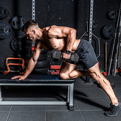 Rubber Coated Hex 5-70lb Dumbbell Set with 3-tier Rack Stand Rubber Coated Hex 5-70lb Dumbbell Set with 3-tier Rack Stand