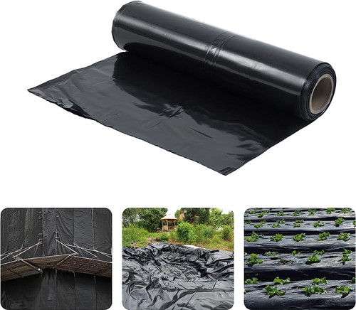 3' x 100' Black Plastic Sheeting