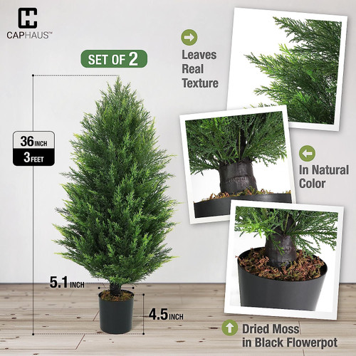 Artificial Cedar Tree, Set of Two, 3ft / 4ft / 5ft Artificial Cedar Tree, Set of Two, 3ft / 4ft / 5ft